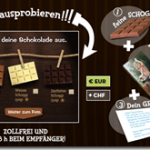 Ein essbarer Fotogru&szlig; aus Schokolade