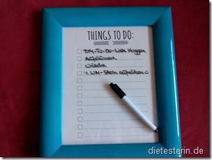 To Do Liste Glas