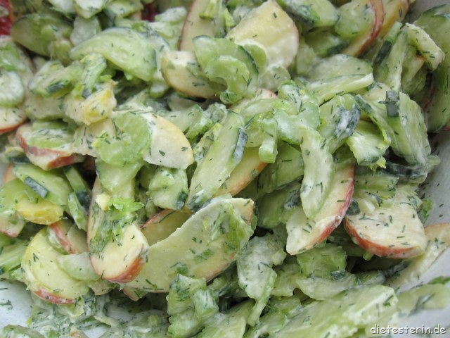 Gurken-Apfel-Salat mit Dill – Rezept mit Gefro Balance – Die Testerin